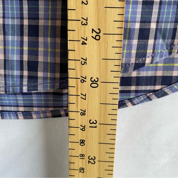 Peter Millar Summer Comfort Blue/Pink Plaid Check Long Sleeve Shirt Men's Large - Picture 8 of 8